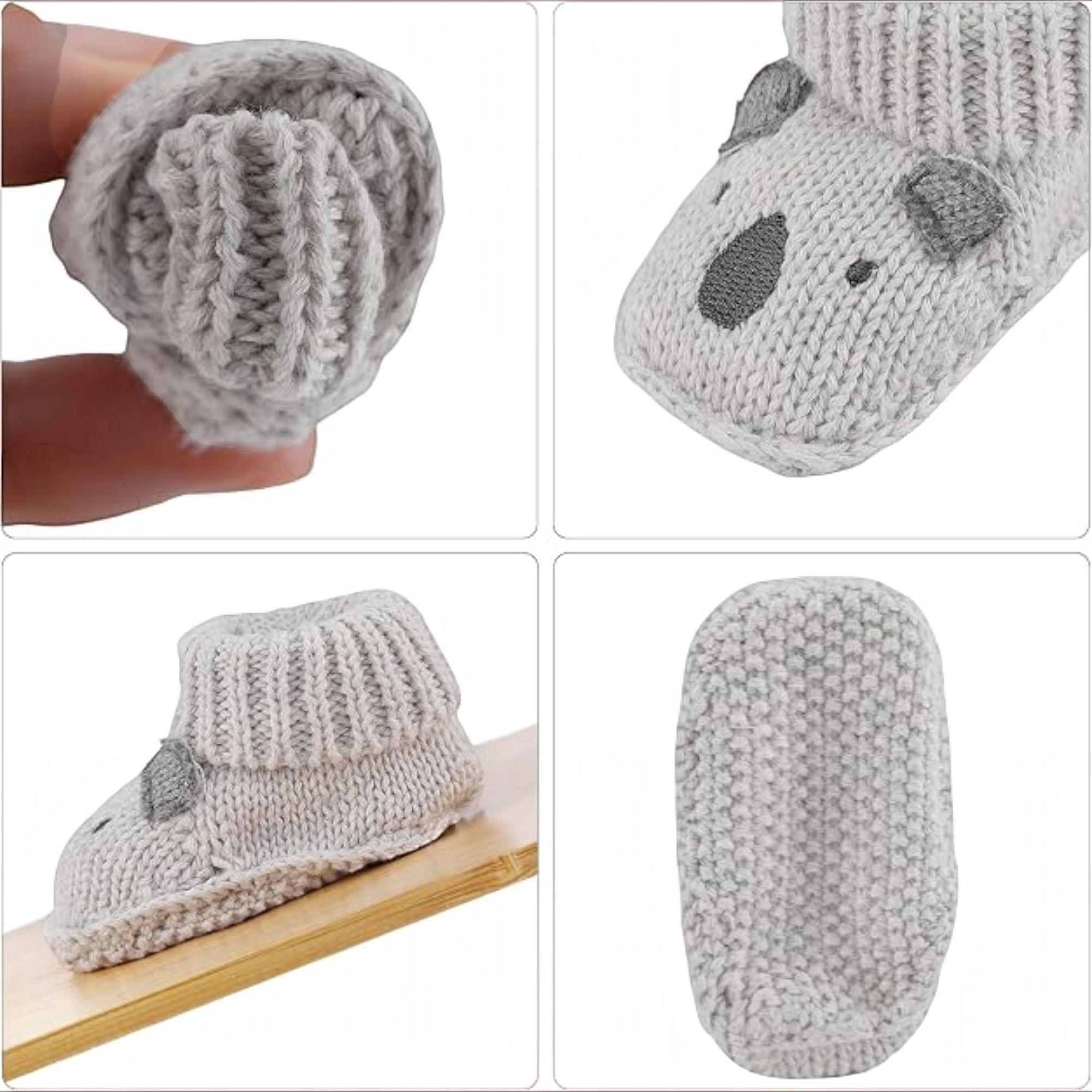Zapatitos de bebé RN en crochet suaves y abrigados-4