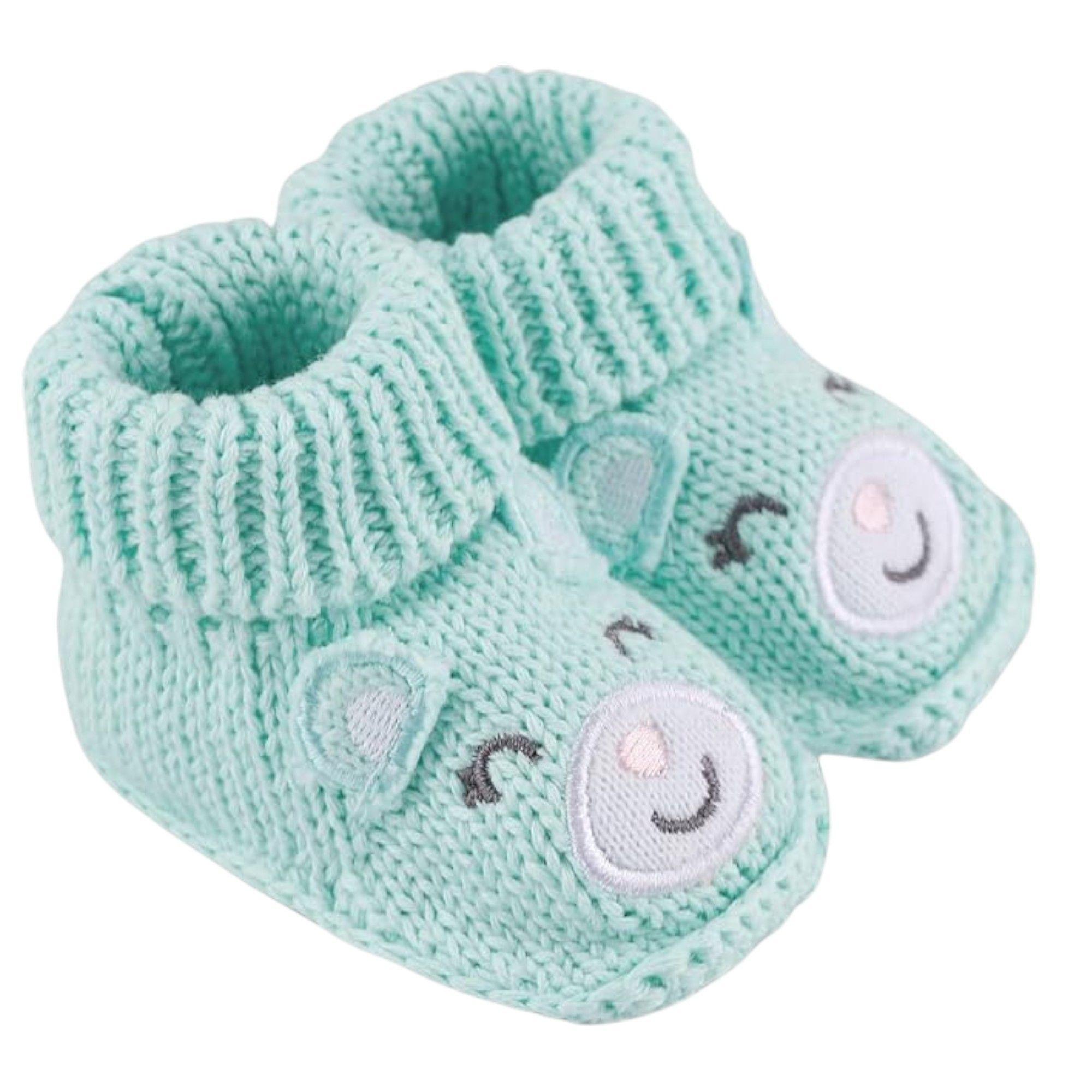 Zapatitos de bebé RN en crochet suaves y abrigados-0