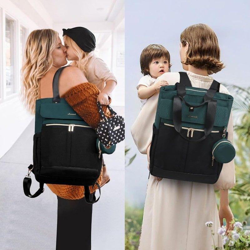 Bolso Maternal 2 en 1 Mochila y Bandolera con Cambiador Portátil-2