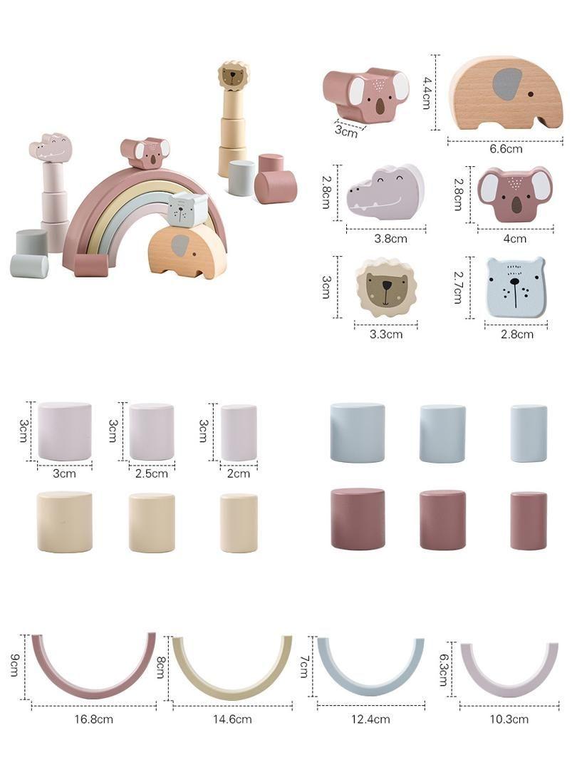 Juego Montessori de Madera Equilibrio de Animales-6