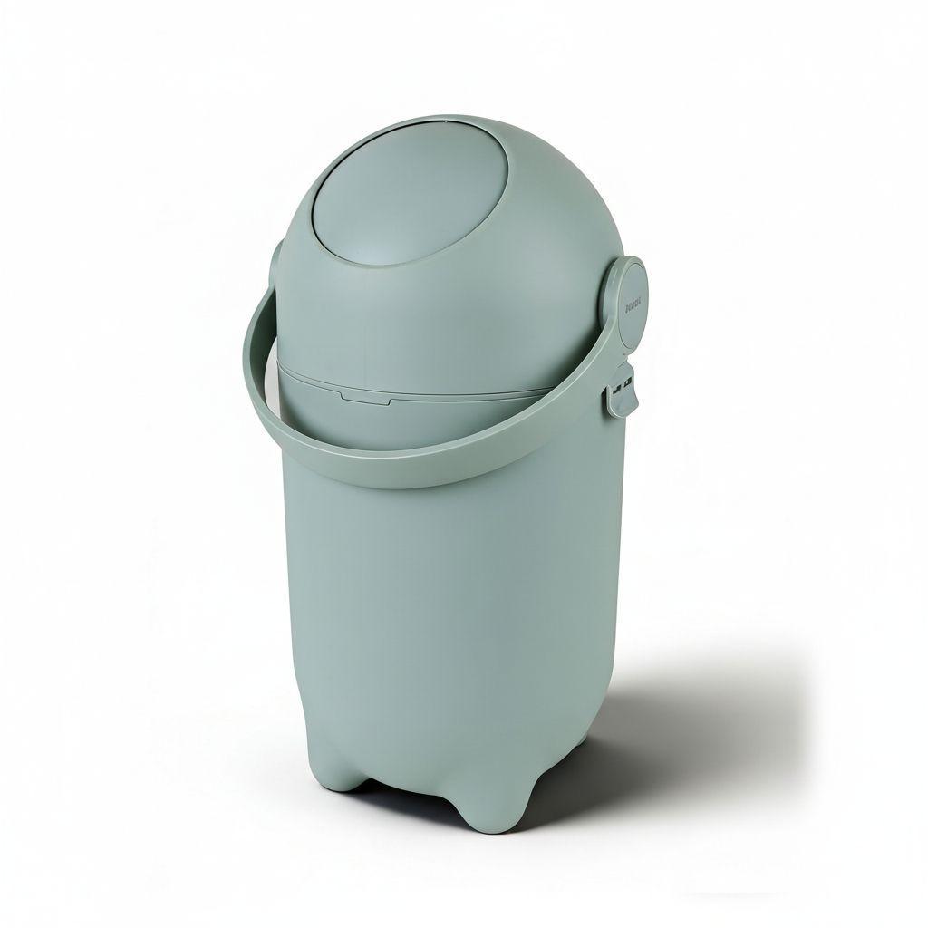 Basurero de Pañales para Bebé Antiolores Color Verde-7
