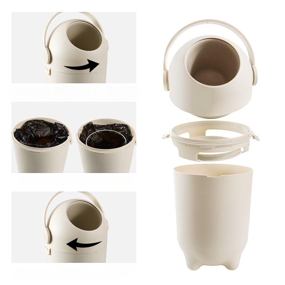 Contenedor de Pañales Hermético Beige 10 L | Basurero Antiodor BPA Free-2