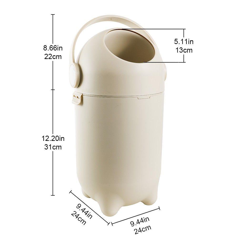 Contenedor de Pañales Hermético 10 L | Basurero Antiodor BPA Free-1