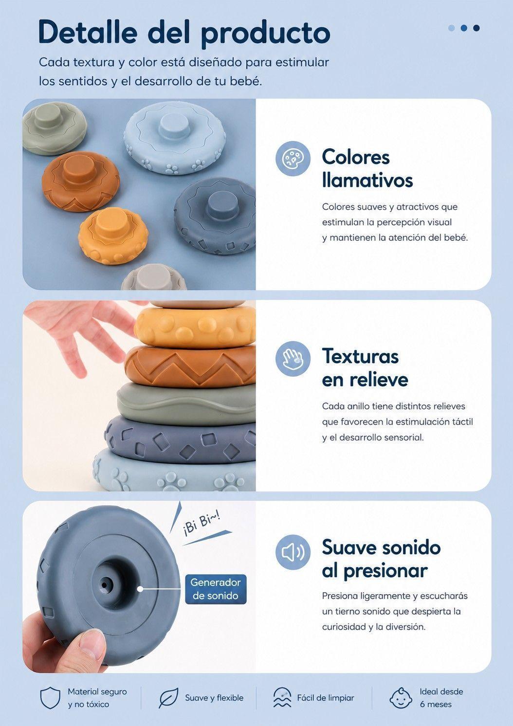 Torre Apilable Sensorial Koala 6M Montessori-3