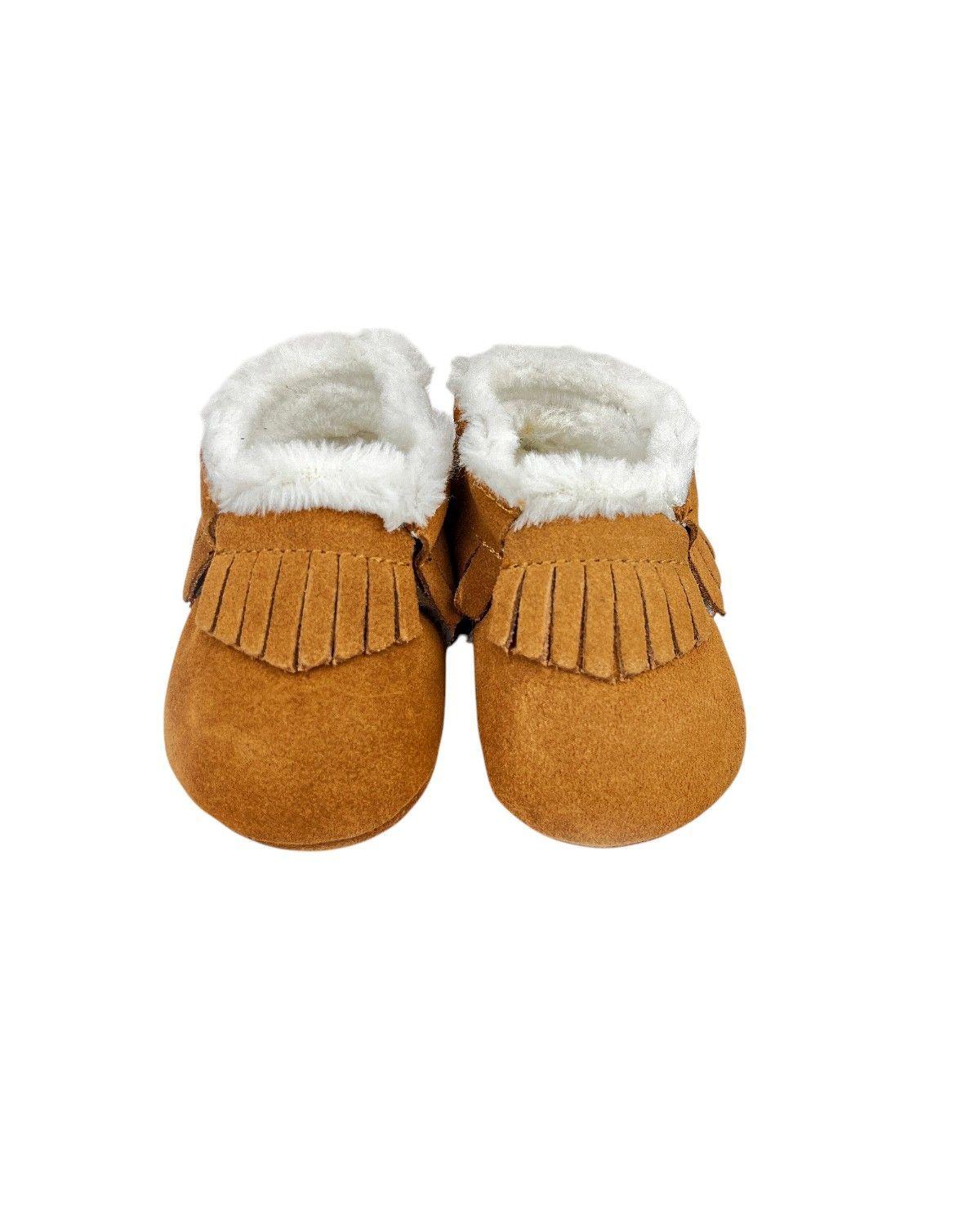Botines Bebé Gamuza Flecos | Forro Sherpa y Suela Flexible-0