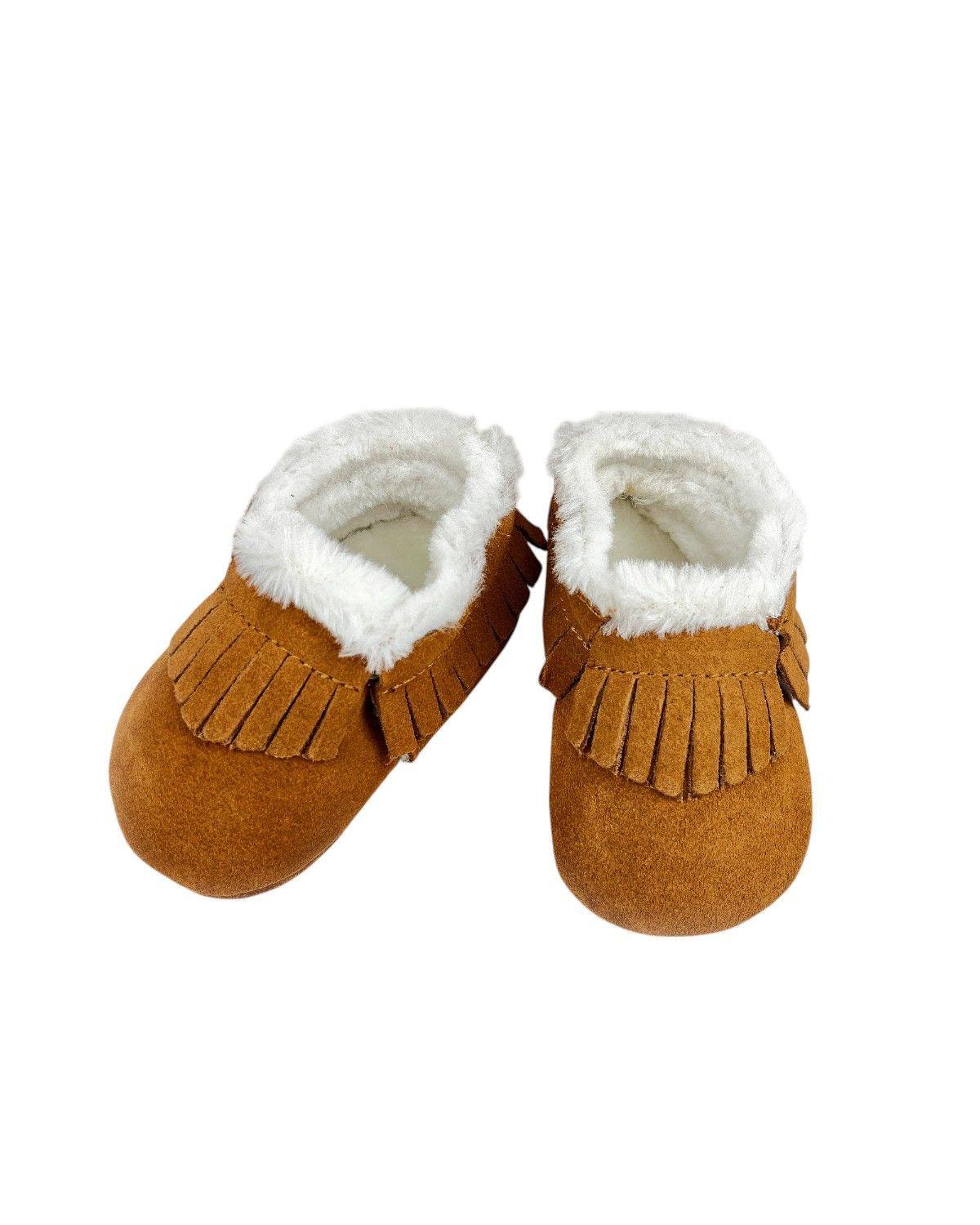 Botines Bebé Gamuza Flecos | Forro Sherpa y Suela Flexible-5