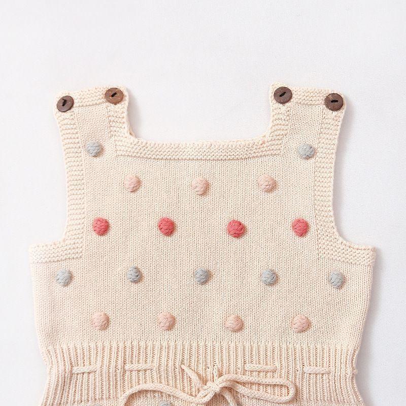 Enterito Tejido 100 Algodón con Pompones Bebé-2