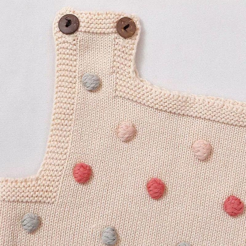 Enterito Tejido 100 Algodón con Pompones Bebé-4