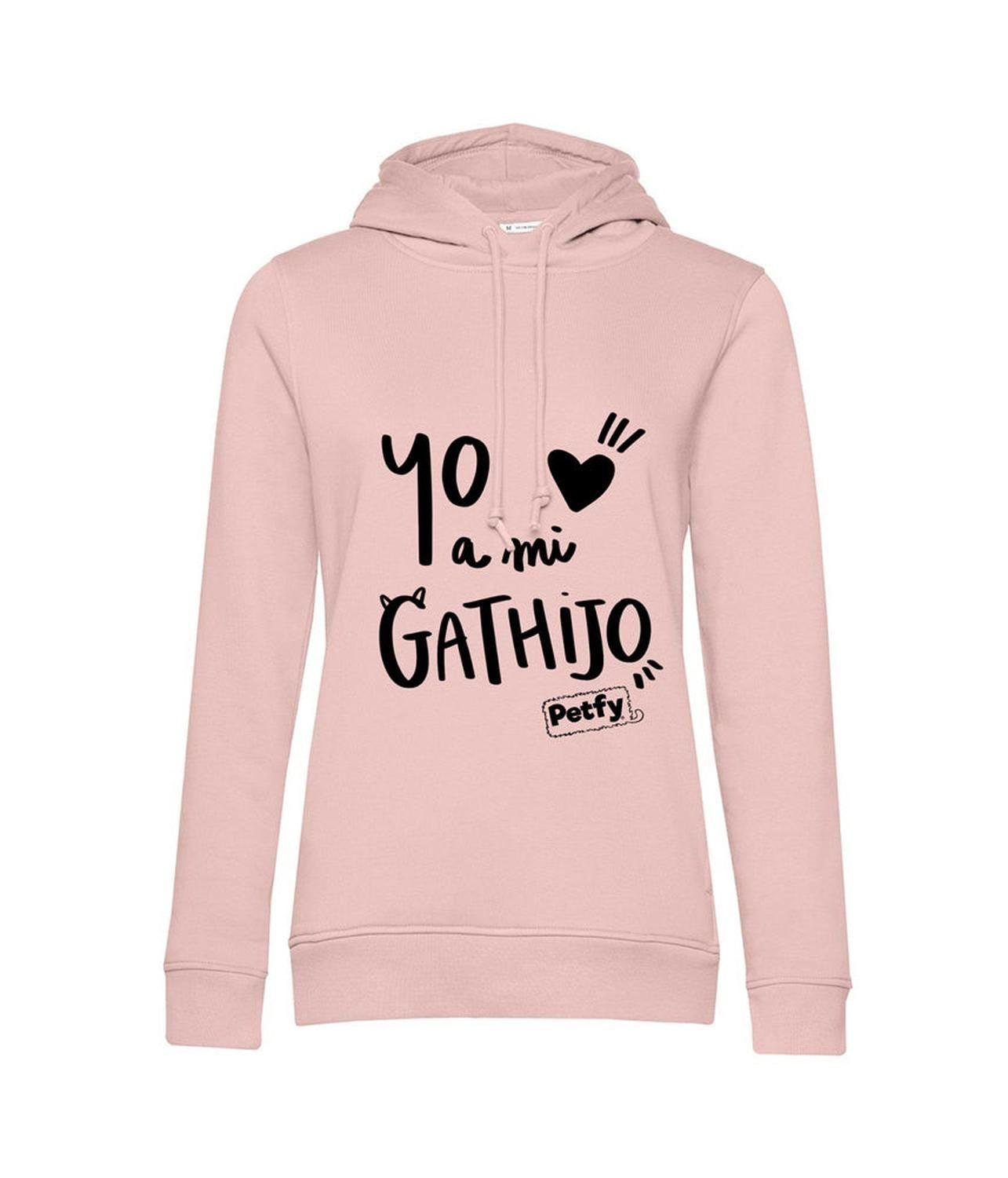 Polerón Mujer - Yo amo a mi Gathijo rosa-0