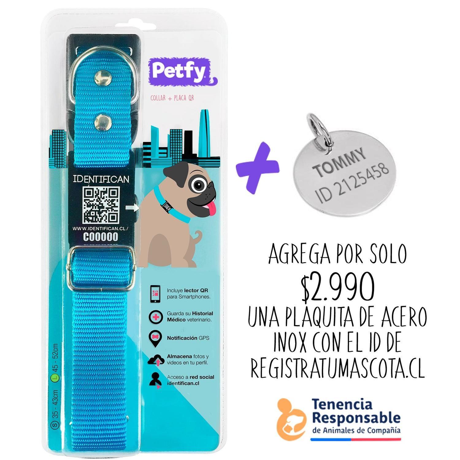 Collar Grande Petfy ID Celeste-2