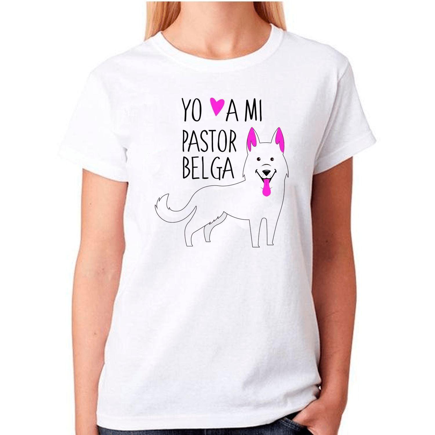 Polera Sport Mujer manga corta - Pastor Belga  m Blanco l Blanco-1