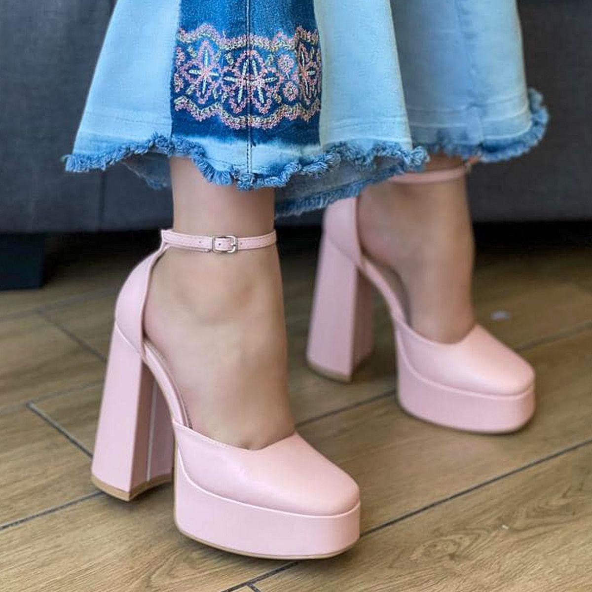 Tacon Alto Cerrado Colores Varios Cuero - Dancy Shoes-1