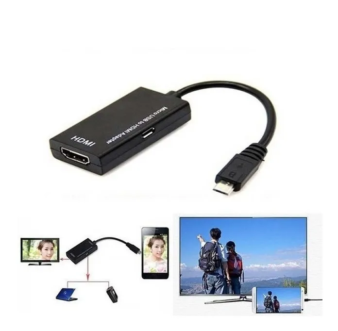 Cable MHL  Adaptador Micro USB HDMI a HDTV 1080p-1