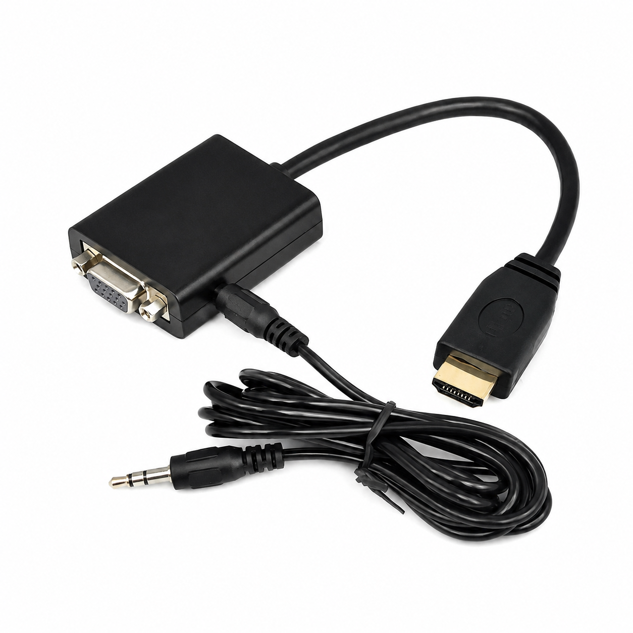 Adaptador HDMI A VGA  25CM Con sonido Alta Calidad-2