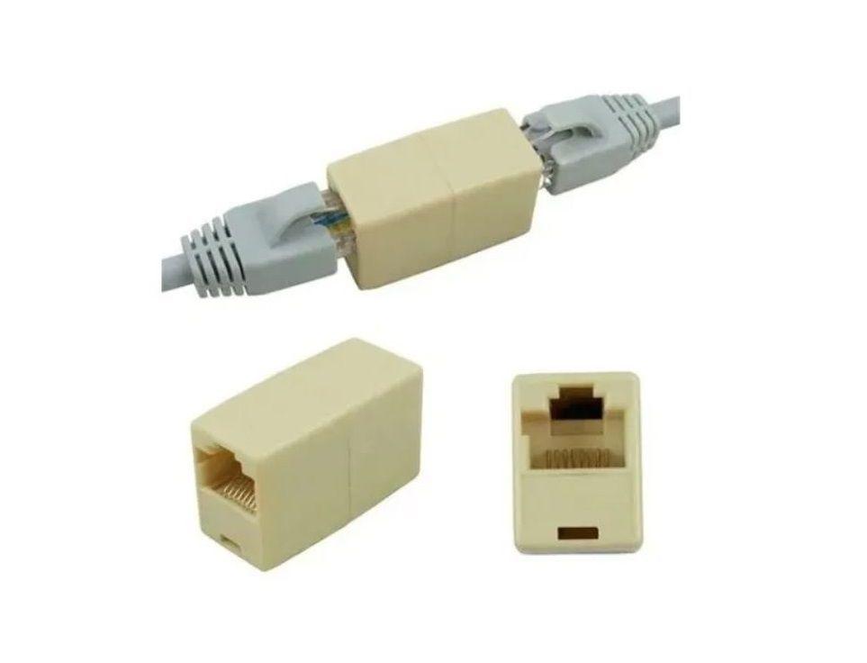 Adaptador Lan Rj45 Hembra Hembra Extension Cables Red-0
