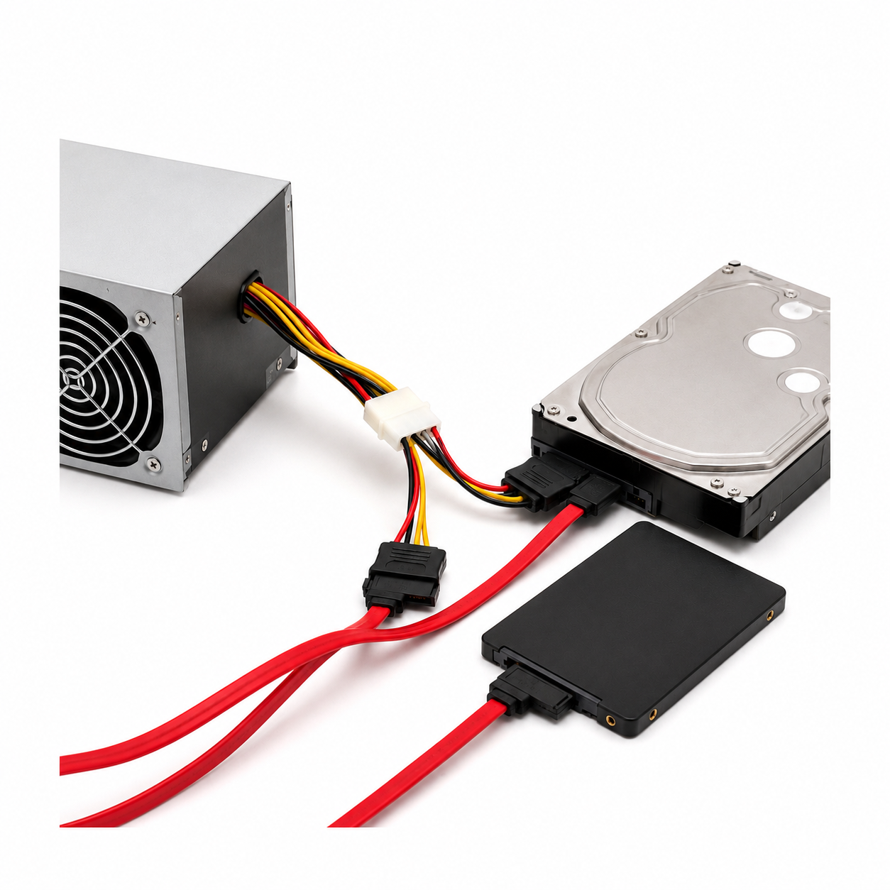 Cable Poder Doble Sata A Ide Molex-2