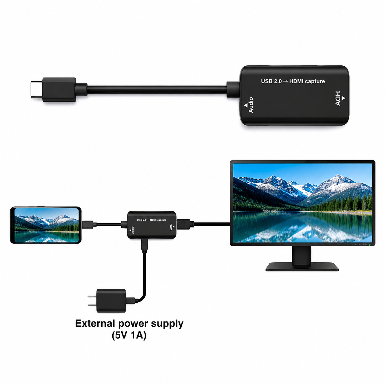 Cable MHL Adaptador Puerto C HDMI a HDTV 1080p-2