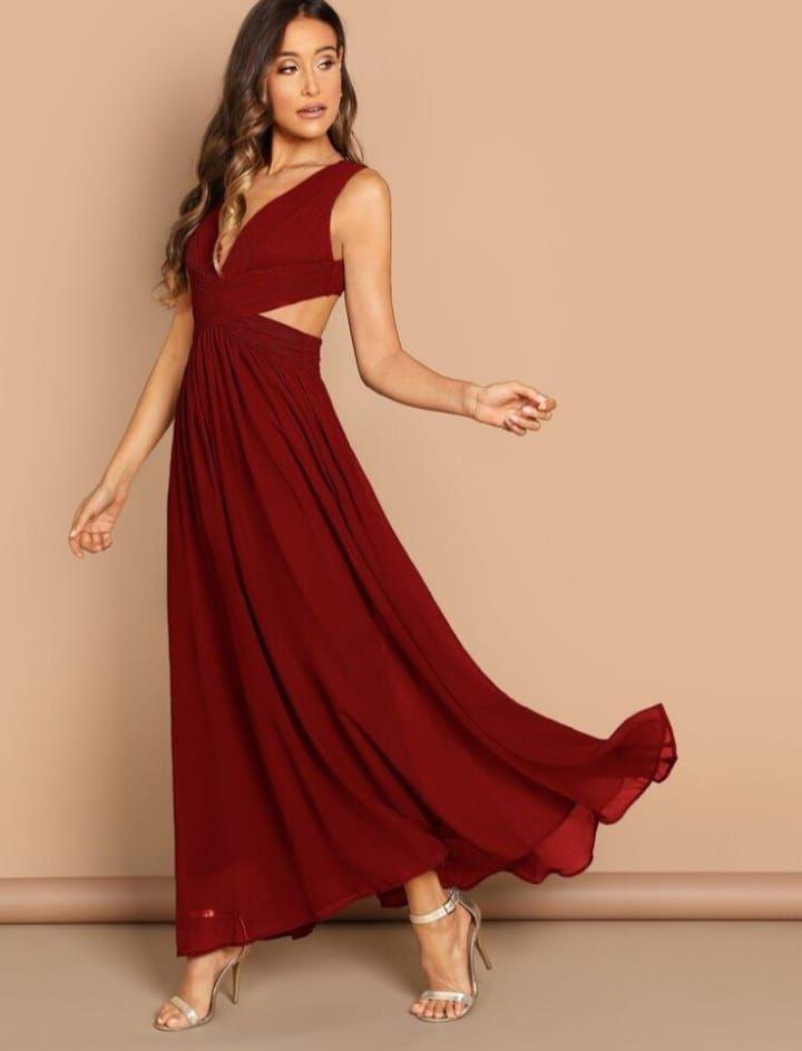 Vestido Maxi Largo Valentina Burdeo-3