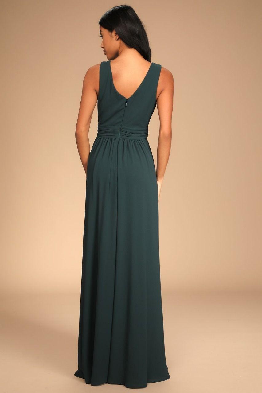 Vestido Maxi Lucrecia Verde Petróleo-1