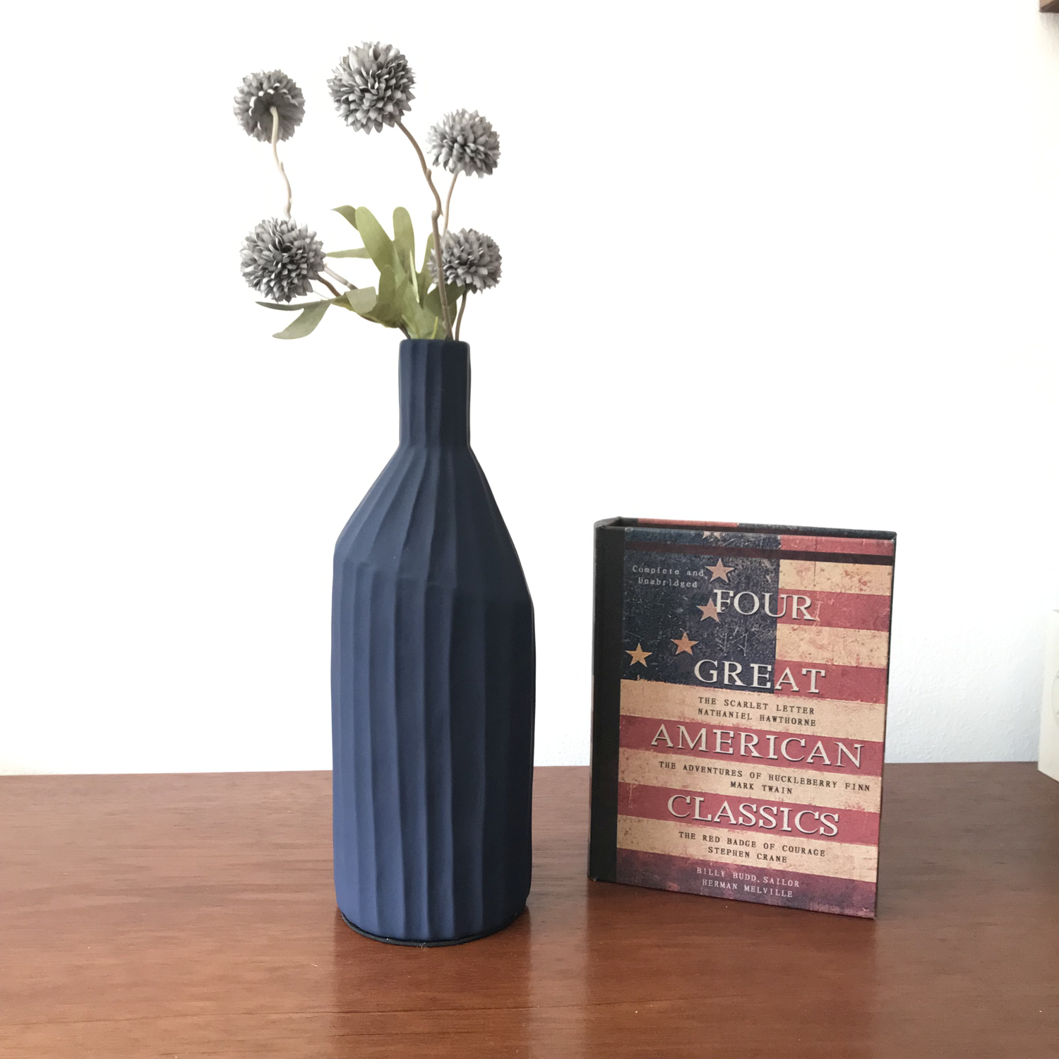 Florero geométrico azul-1