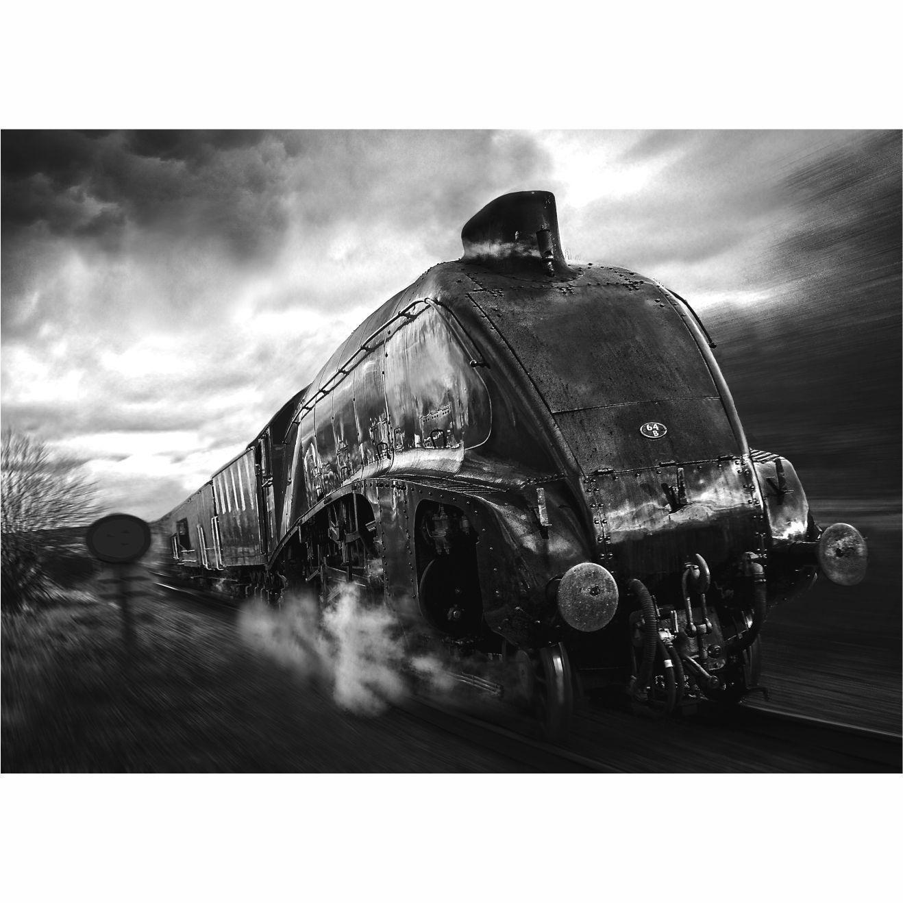 Cuadro Decorativo Tren Expreso Vapor Veloz 50x70-2