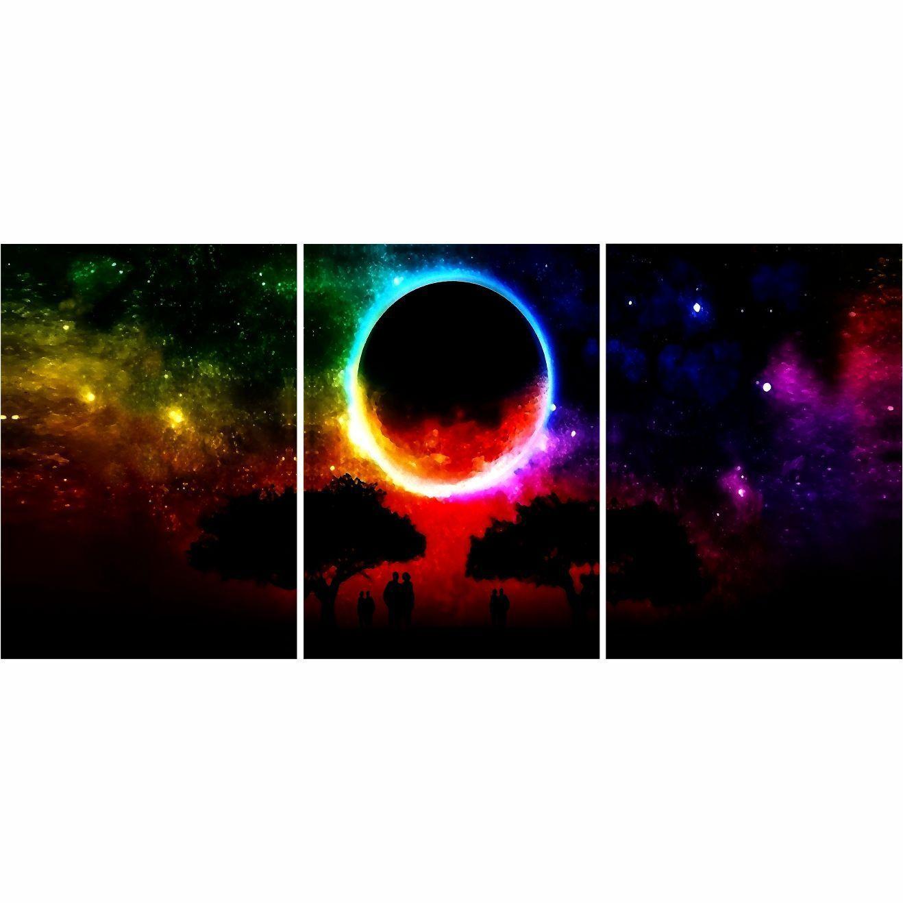 Cuadro Deco Paisaje Fantasía Nibiru (3Pzas) -2
