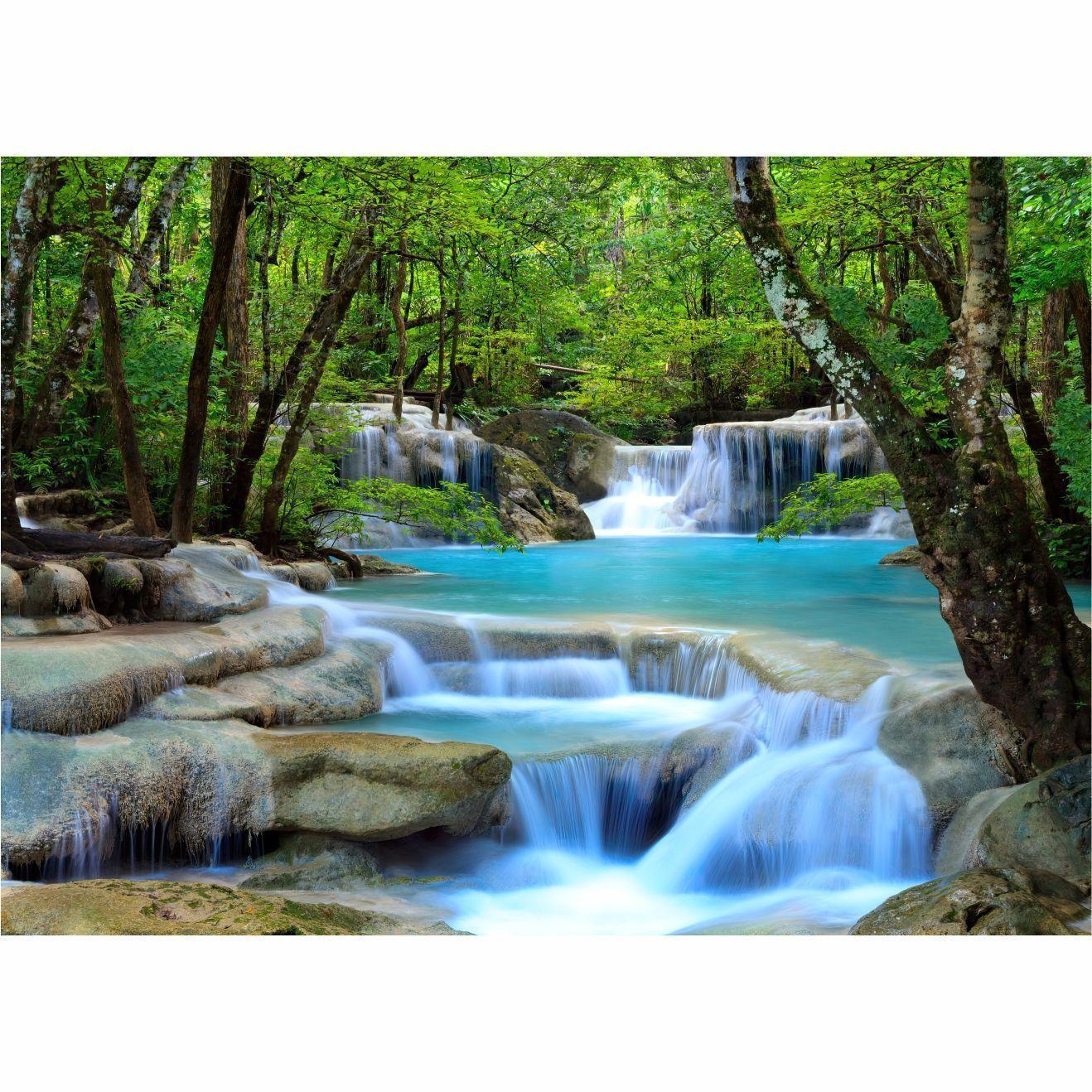 Cuadro decorativo Paisaje "aguas Turquesa" 70 x 50-2