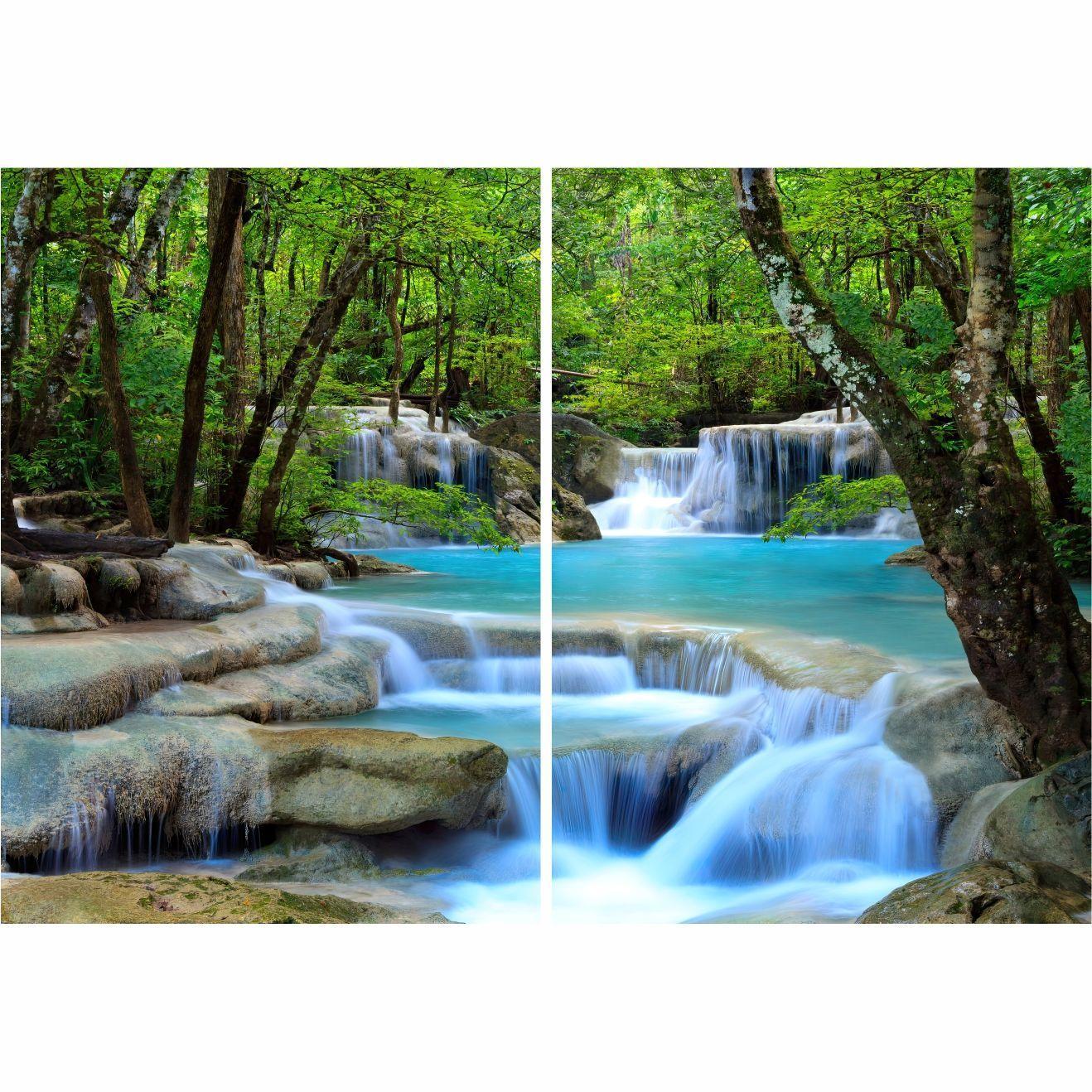 Cuadro Decorativo Paisaje Aguas Turquesa (2Pzas)-2
