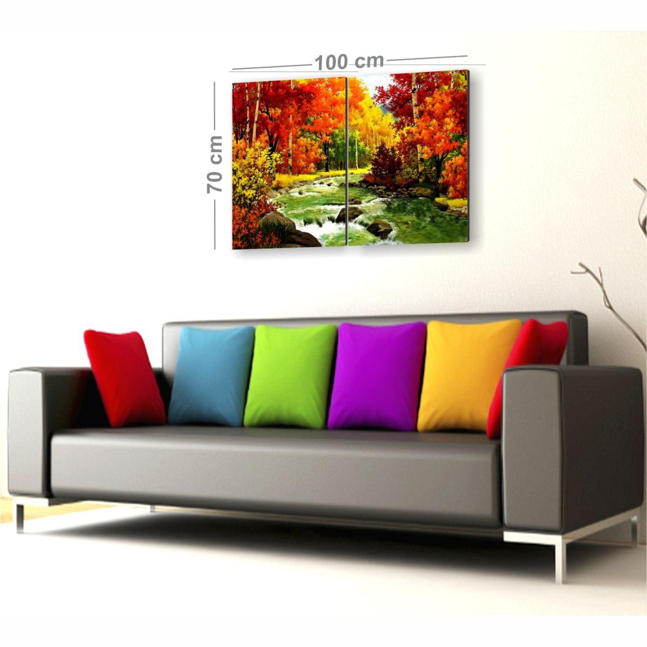 Cuadro Decorativo Paisaje Bosque Rojizo-1