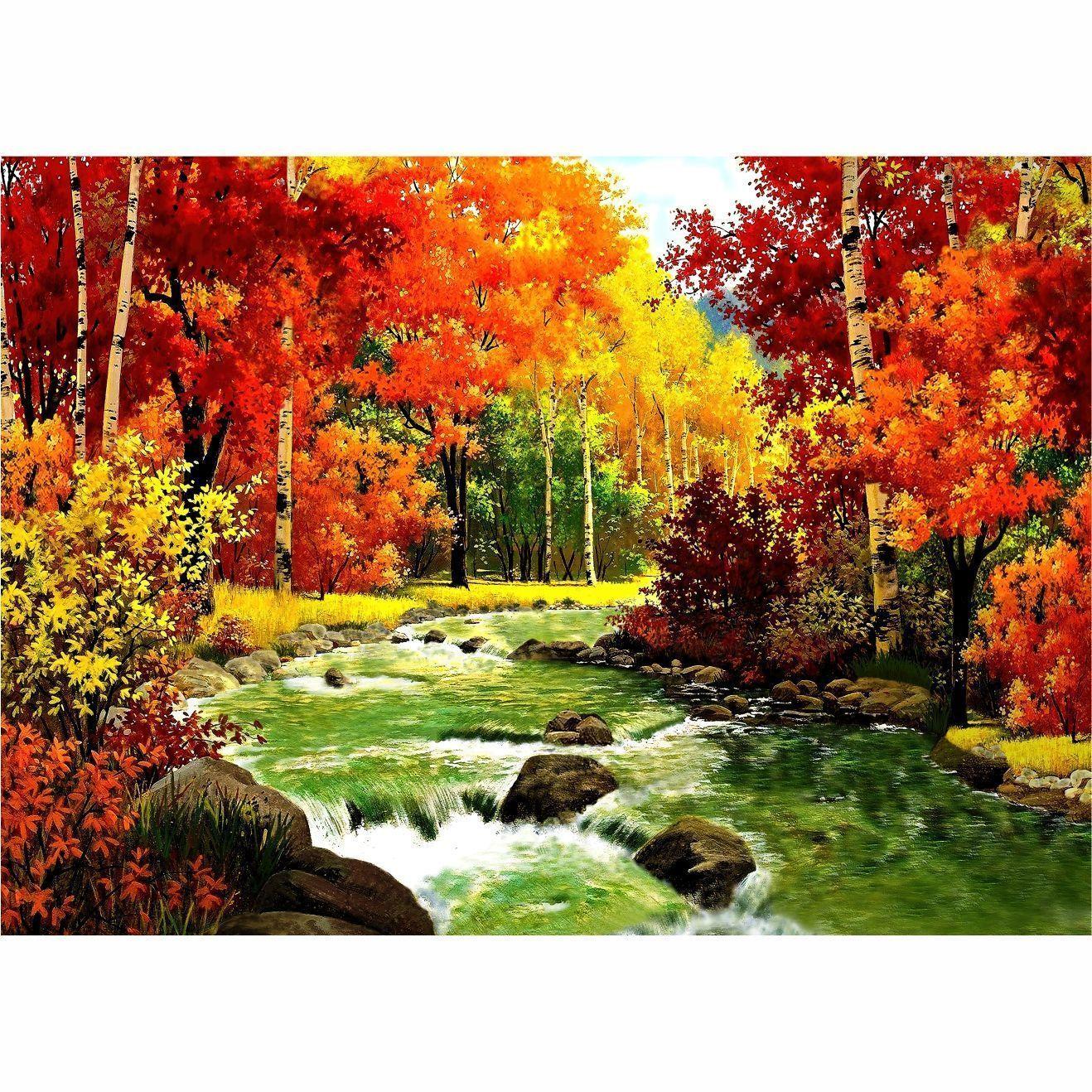 Cuadro decorativo Paisaje"Bosque Rojizo" 50 x 70-2
