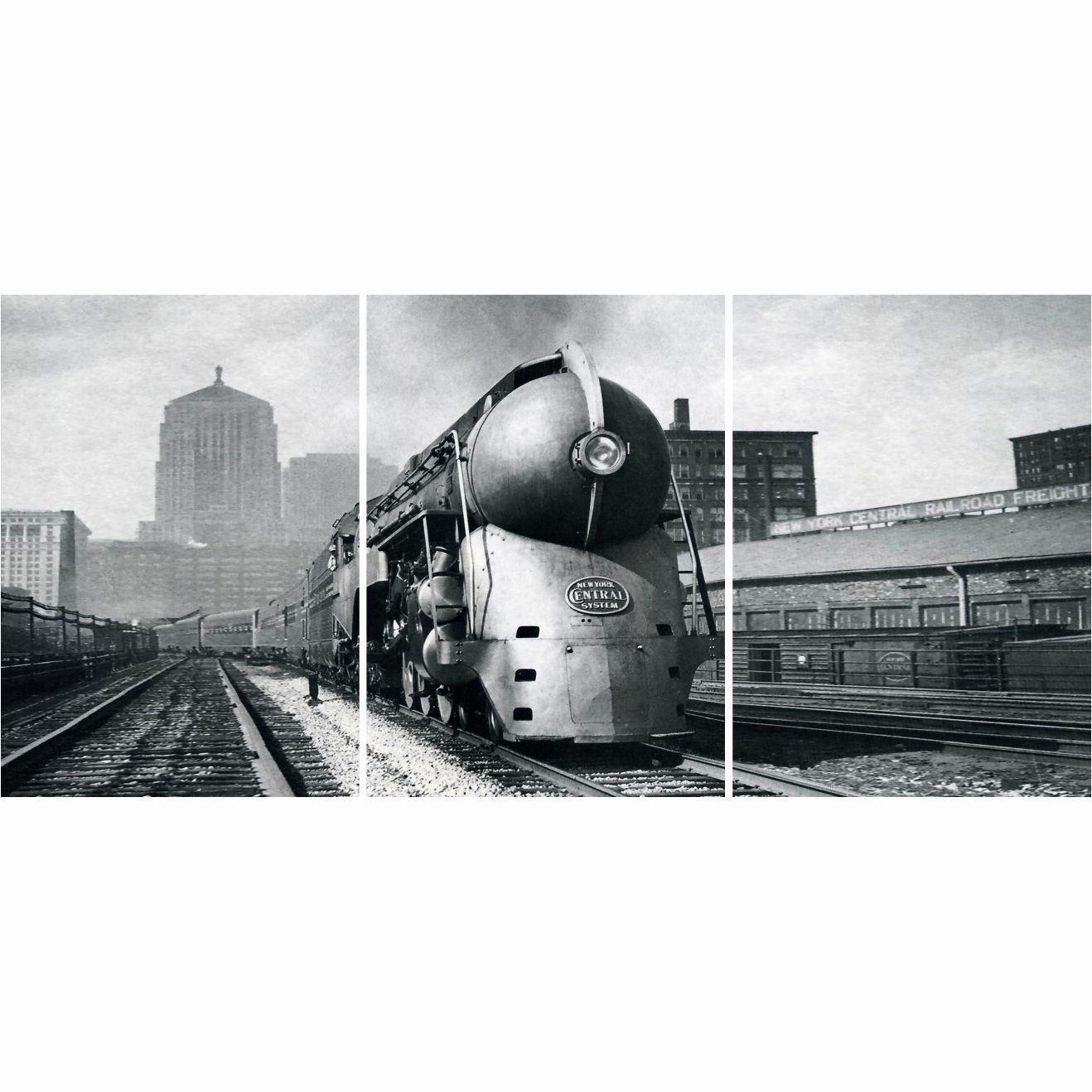 Cuadro Deco Tren Fuerza Mecánica (3Pzas)-2