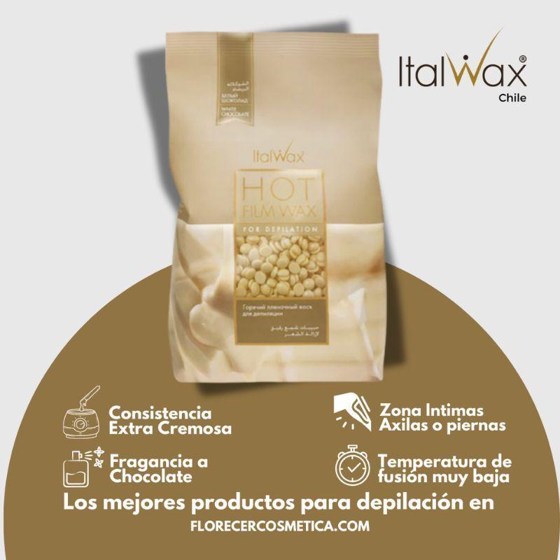 Cera Depilatoria Elástica Premium Italwax Chocolate Blanco-1
