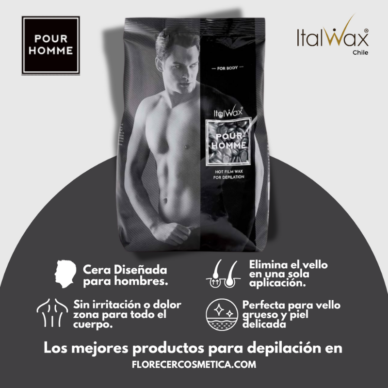 Cera Depilatoria Elástica Italwax para Cuerpo Pour Homme Hombre-1
