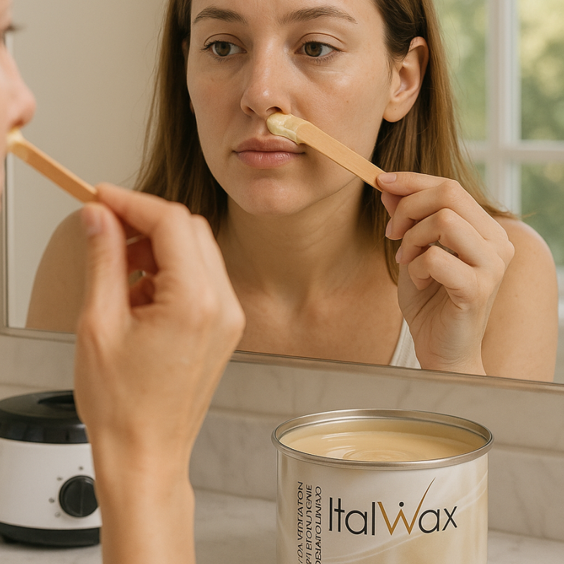 Cera en Depilatoria Chocolate Blanco Lata 400 gr Italwax-4