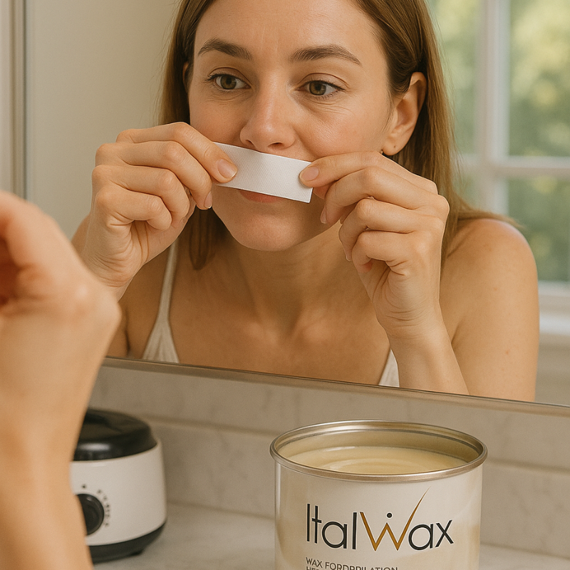 Cera en Depilatoria Chocolate Blanco Lata 400 gr Italwax-5
