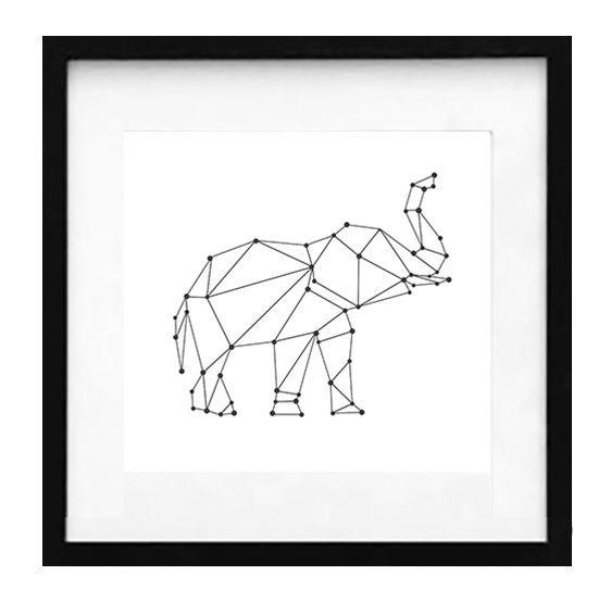 Set 4 Cuadros Negro Animales Constelación 30X30-4