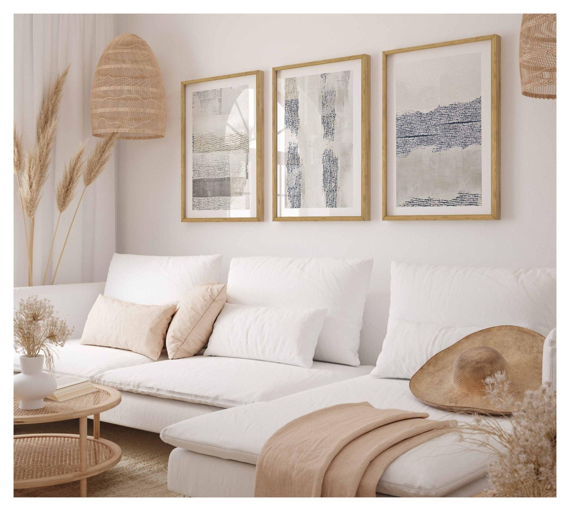 Set 3  Rasgadura 50x70 Marco Madera Natural-1