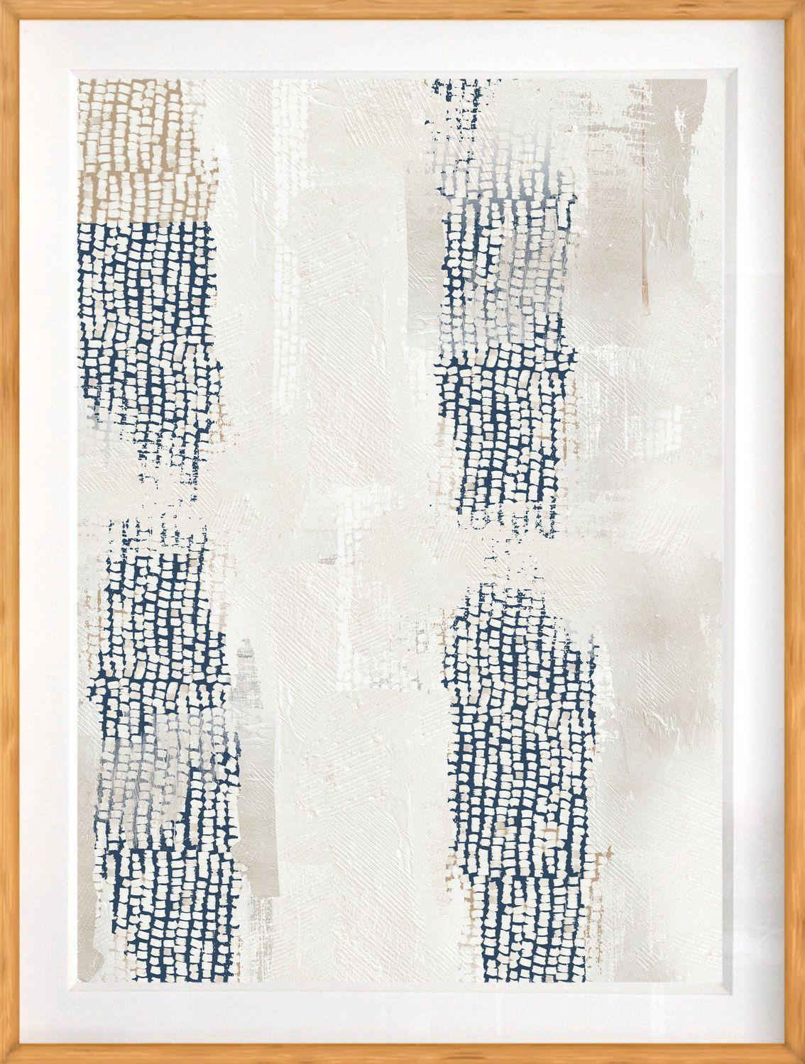 Set 3  Rasgadura 50x70 Marco Madera Natural-2