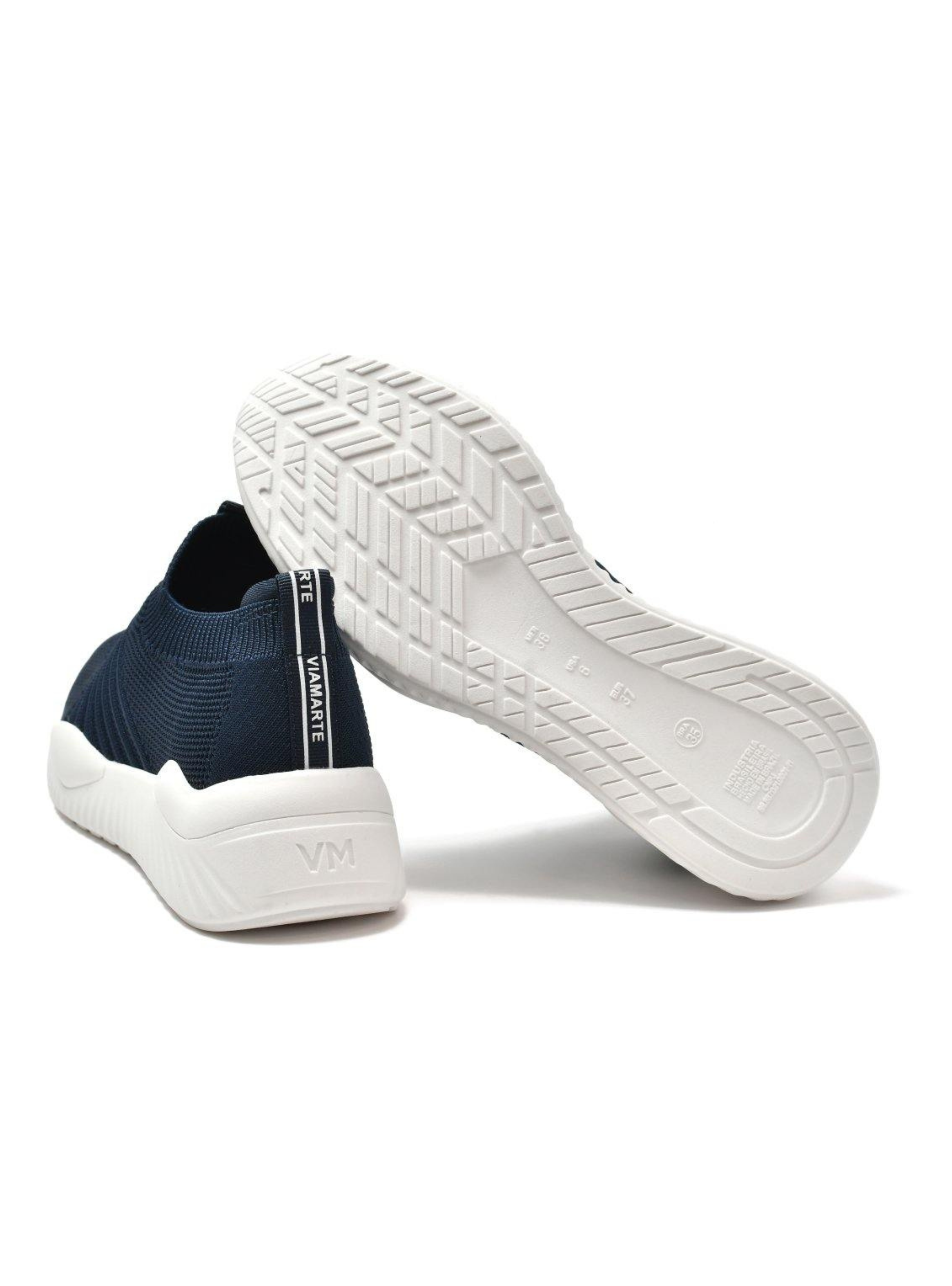 Zapatilla Mujer Elasticada  Azul Brasil-2