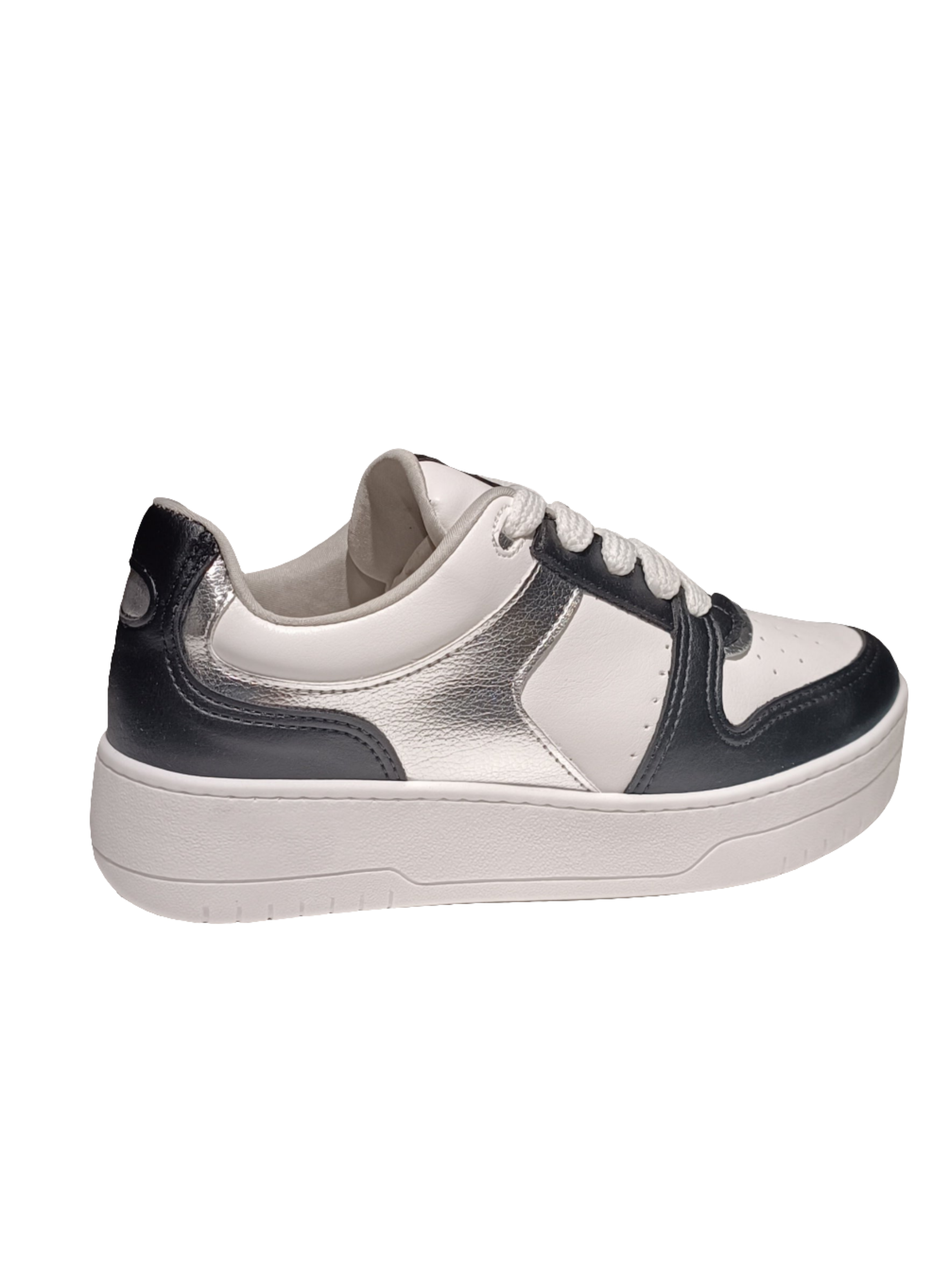 ZAPATILLA MUJER NEGRA PLATA MICKY-1