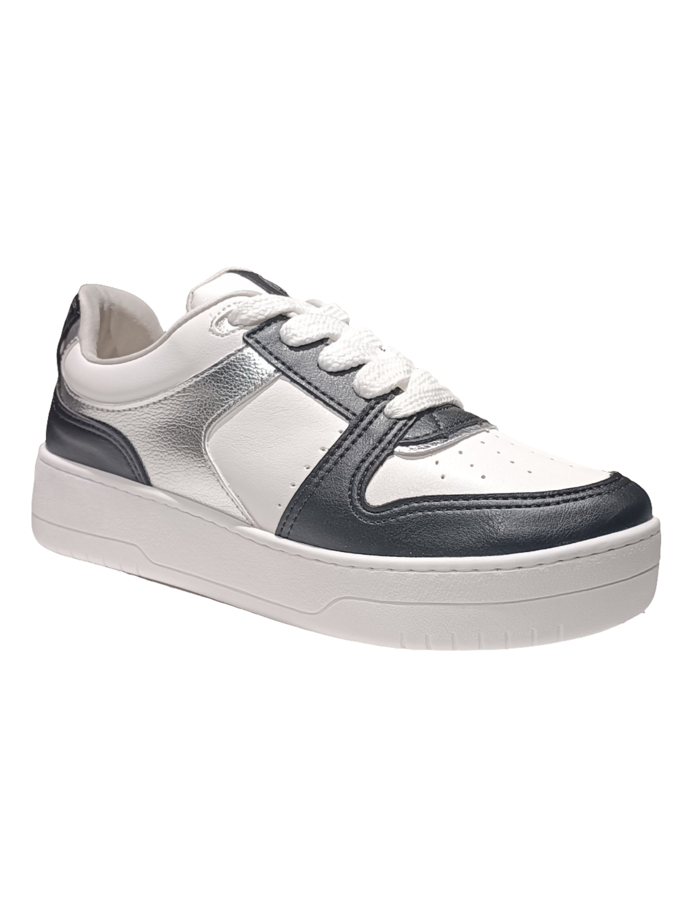 ZAPATILLA MUJER NEGRA PLATA MICKY-2
