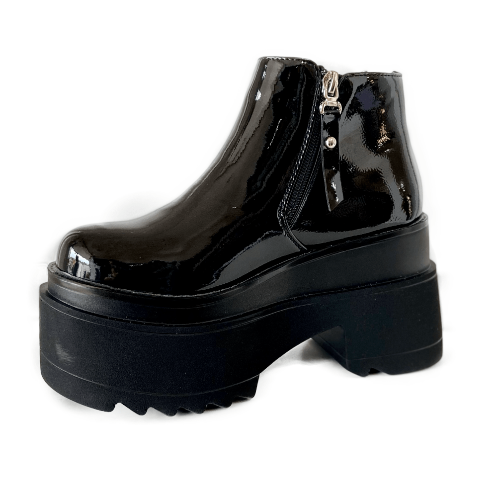 Botin Plataforma Negro Charol-1