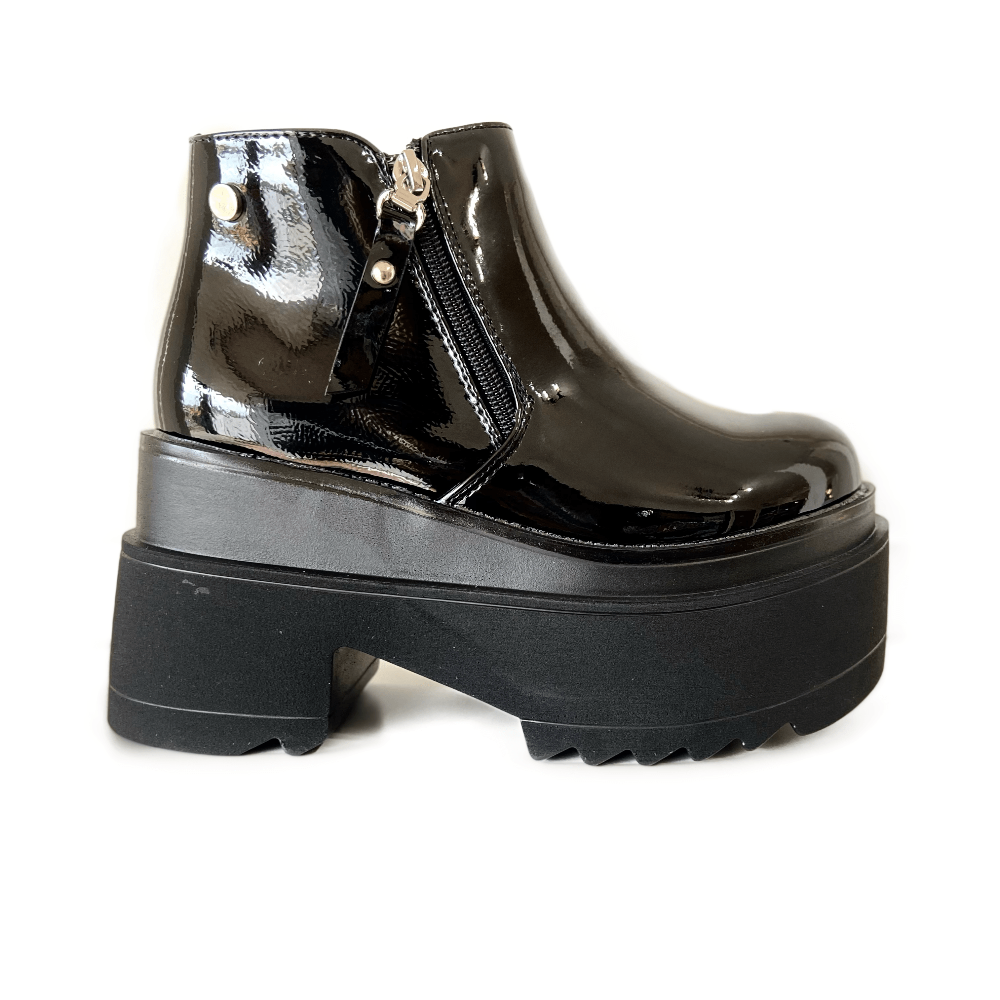Botin Plataforma Negro Charol-3