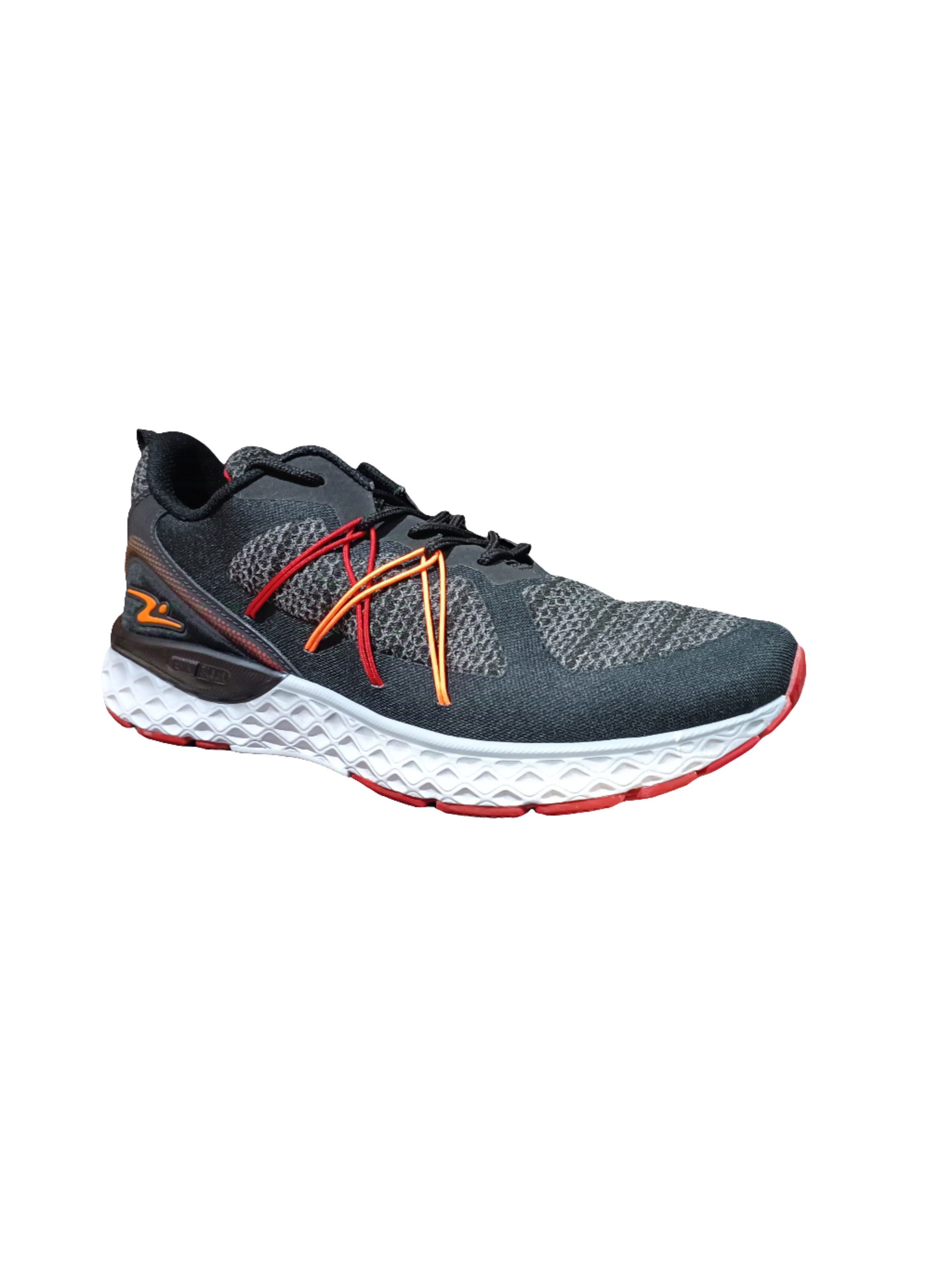ZAPATILLA DEPORTIVA HOMBRE NEGRO ROJO NARANJA 7812-1