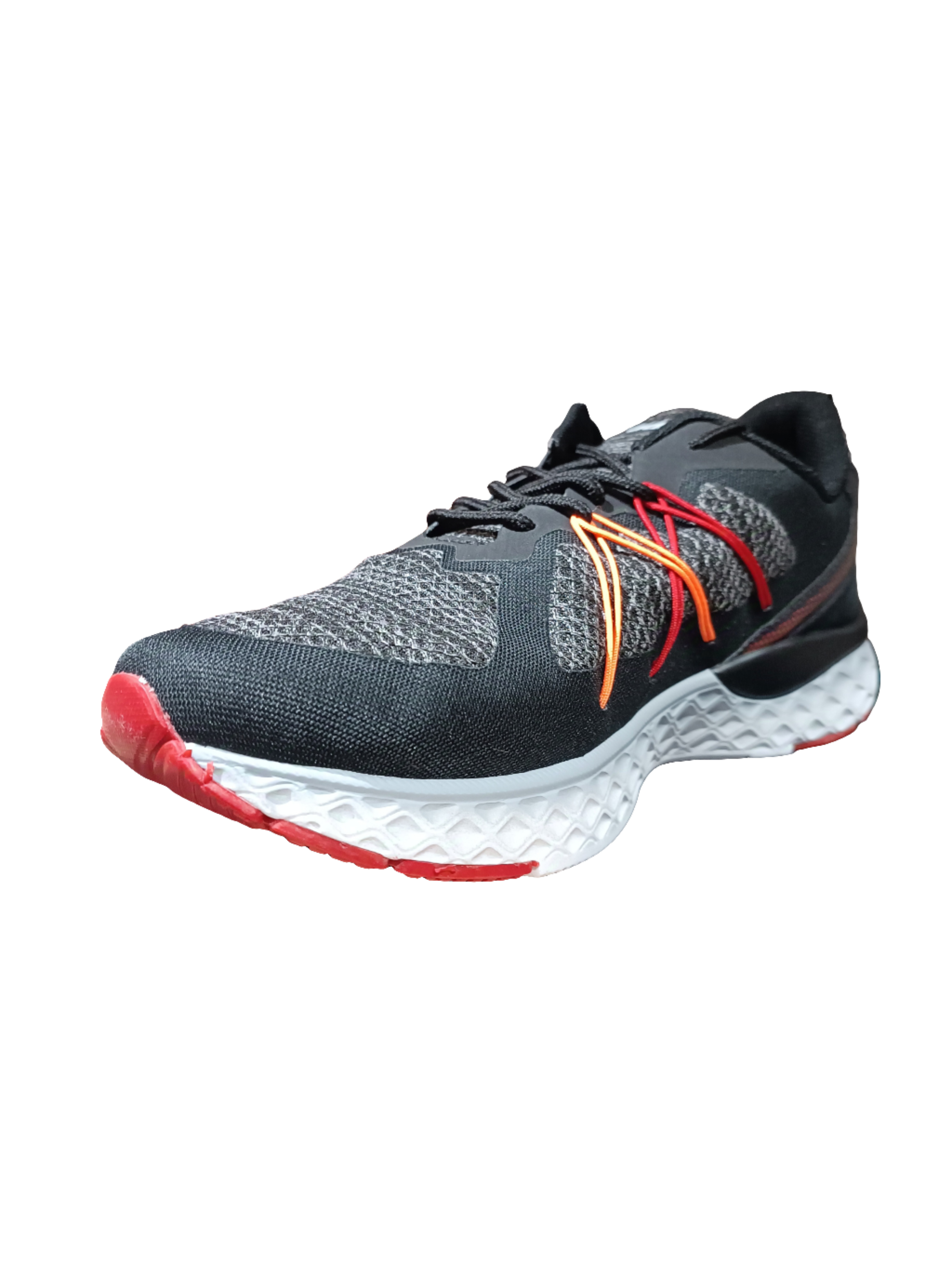 ZAPATILLA DEPORTIVA HOMBRE NEGRO ROJO NARANJA 7812-2