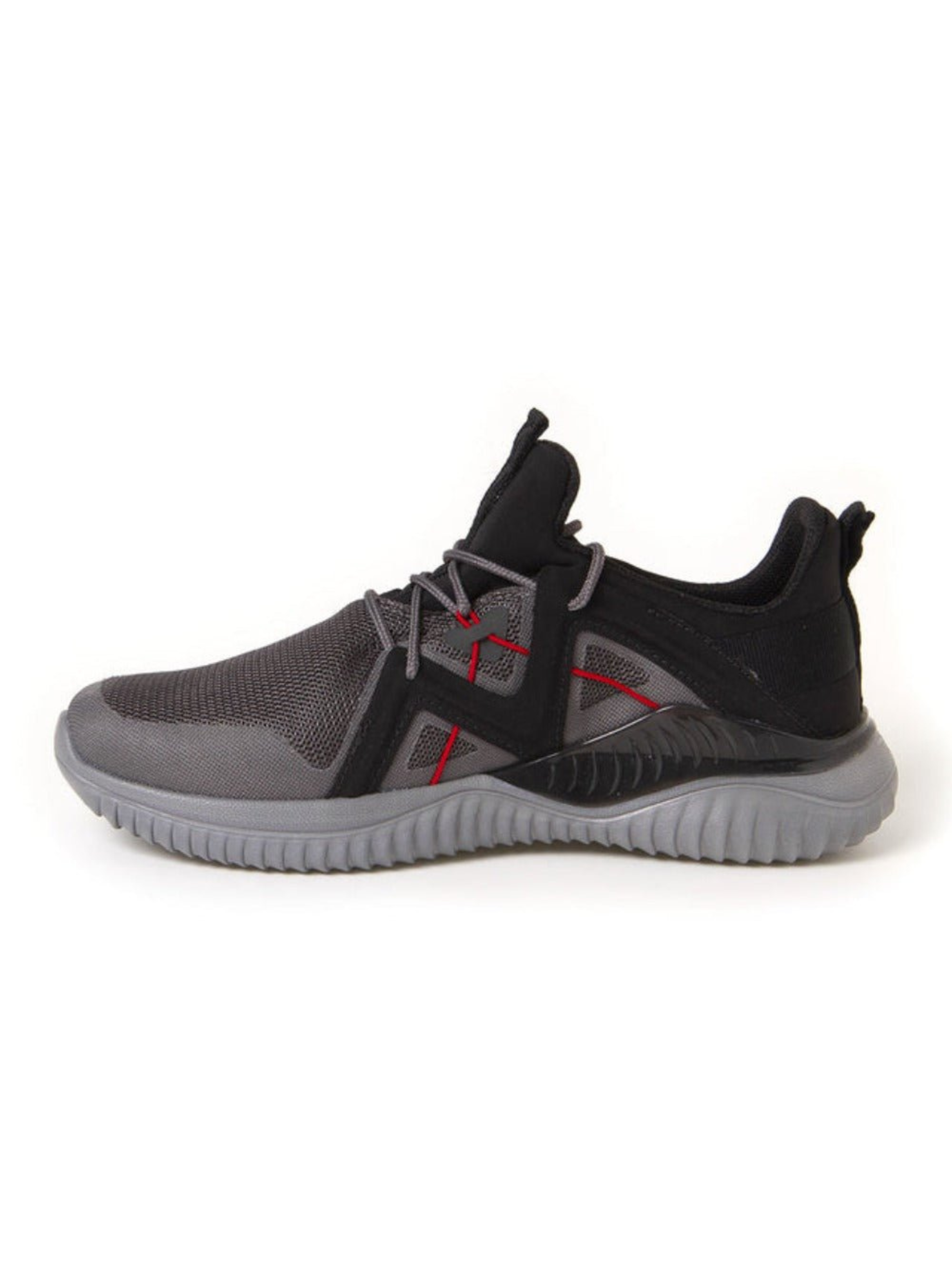 ZAPATILLA DEPORTIVA HOMBRE GRIS NEGRO ROJO 9404.-1