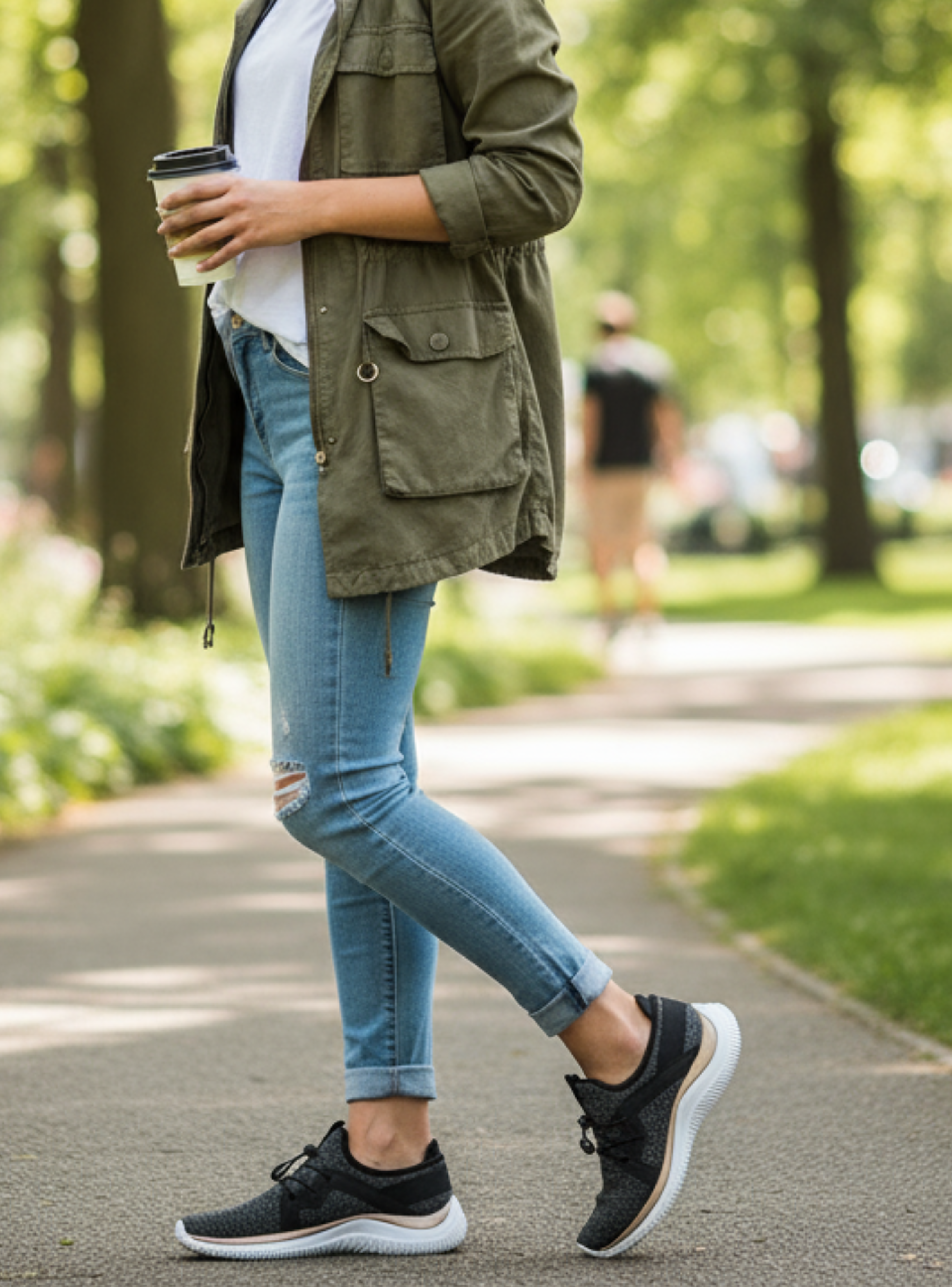 ZAPATILLA DEPORTIVA MUJER GOLD WALK NEGRO 8408.-4