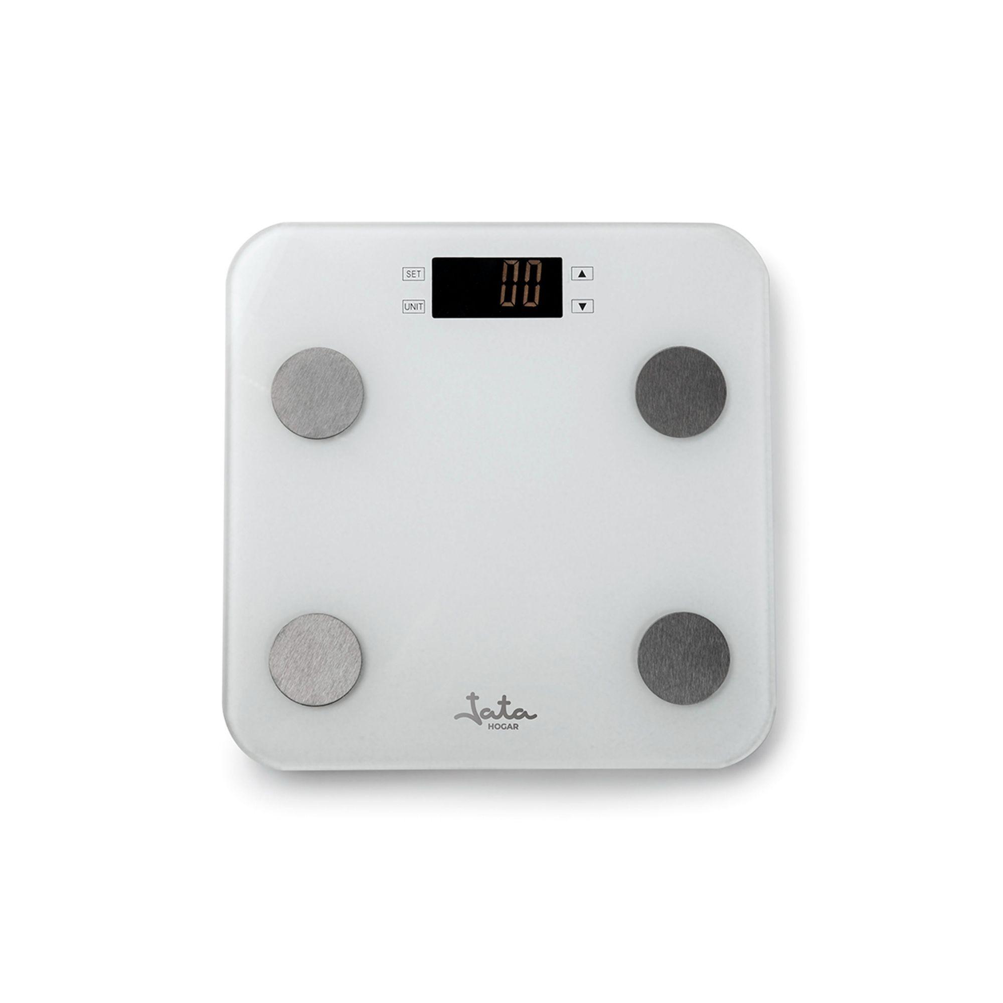 Pesa analizador corporal con base de cristal HBAS1501 de Jata-2