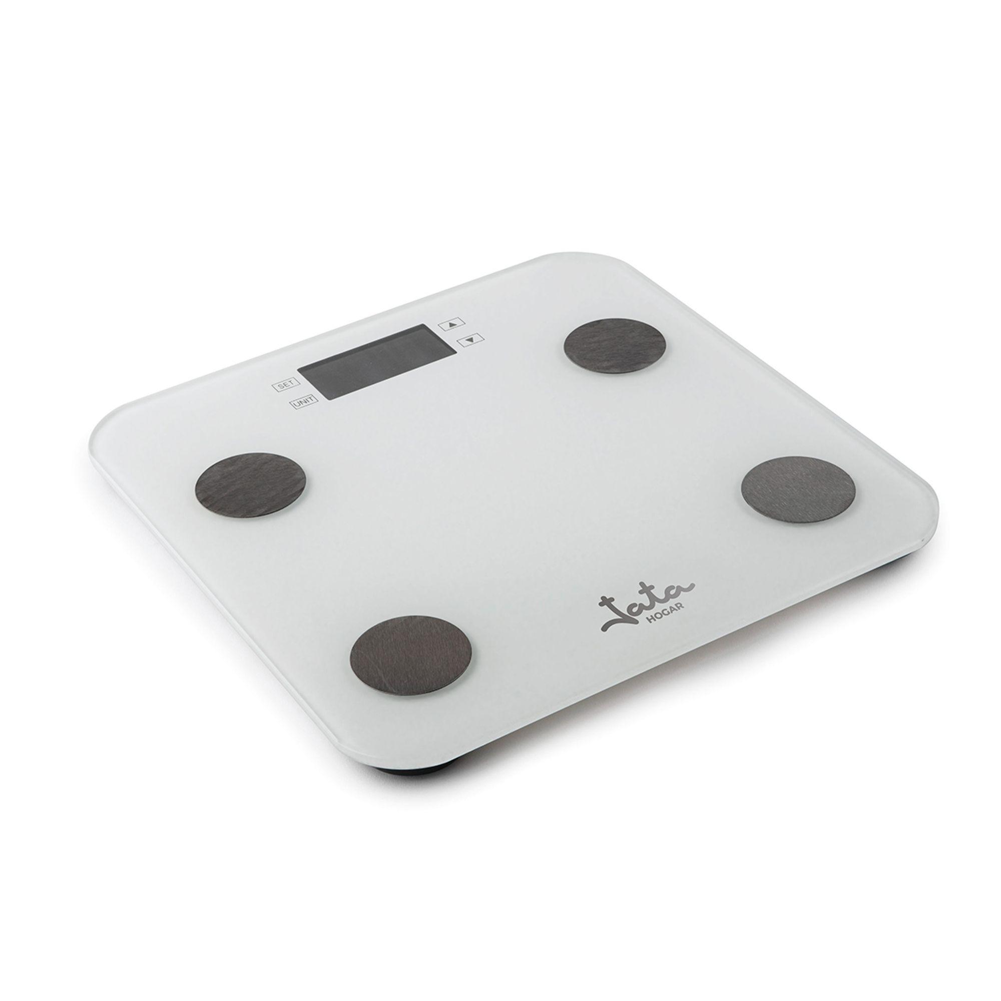 Pesa analizador corporal con base de cristal HBAS1501 de Jata-1