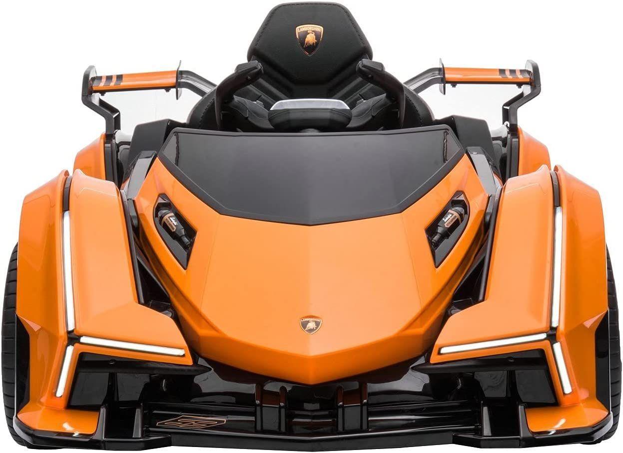 Auto Lamborghini V12 vision gran turismo ride on sports car for Kids., Orange, -4